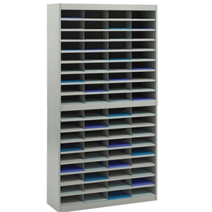 Scranton & Co Grey Mail Organizer - 72 Letter Size Compartments