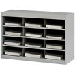 Scranton & Co Grey Steel Mail Organizer - 12 Compartments