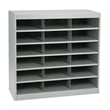 Scranton & Co Grey Steel Mail Organizer - 18 Compartments