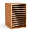 Scranton & Co Medium Oak 11 Compartment Vertical Desk Top Sorter