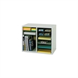 Scranton & Co Grey 12 Compartment Wood Adjustable File Organizer