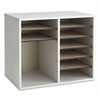Scranton & Co Grey 12 Compartment Wood Adjustable File Organizer
