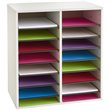 Scranton & Co Wood Grey Literature Organizer Rectangular Adjustable 19.5