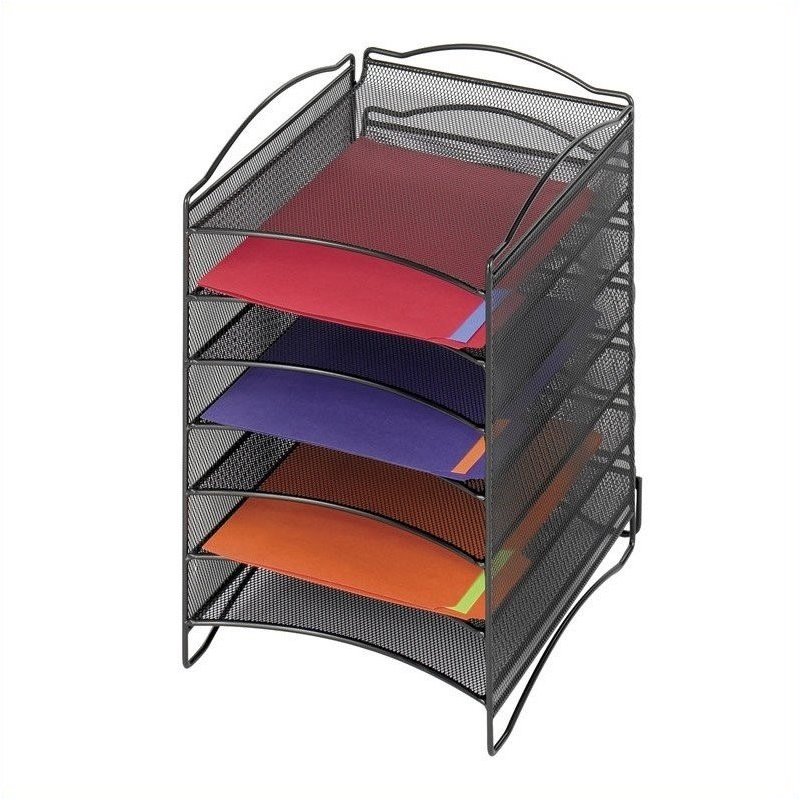 Scranton & Co 6 Compartment Mesh Literature Organizer