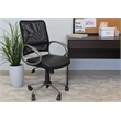 Scranton & Co Contemporary Faux Leather/Mesh Task Office Chair in Black