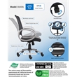 Scranton & Co Contemporary Faux Leather/Mesh Task Office Chair in Black
