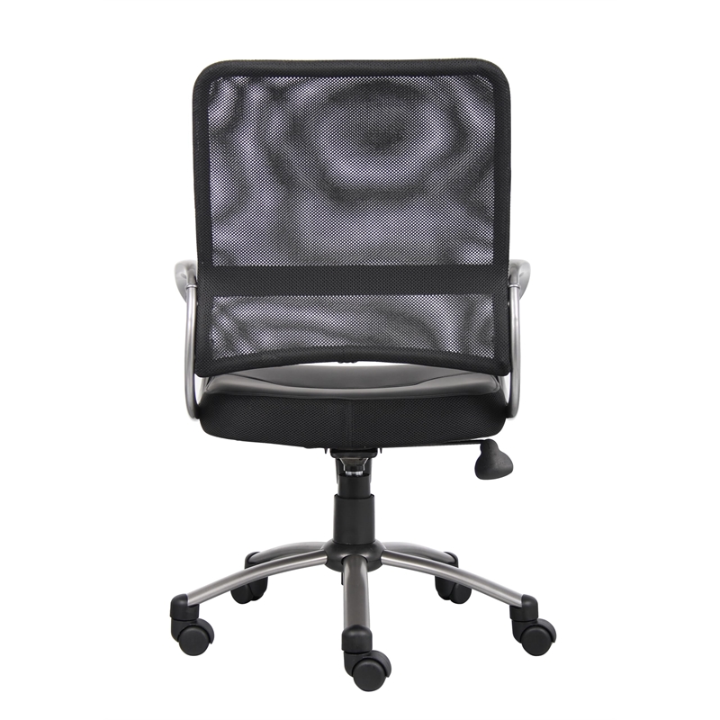 Scranton & Co Contemporary Faux Leather/Mesh Task Office Chair in Black