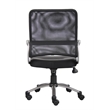 Scranton & Co Contemporary Faux Leather/Mesh Task Office Chair in Black