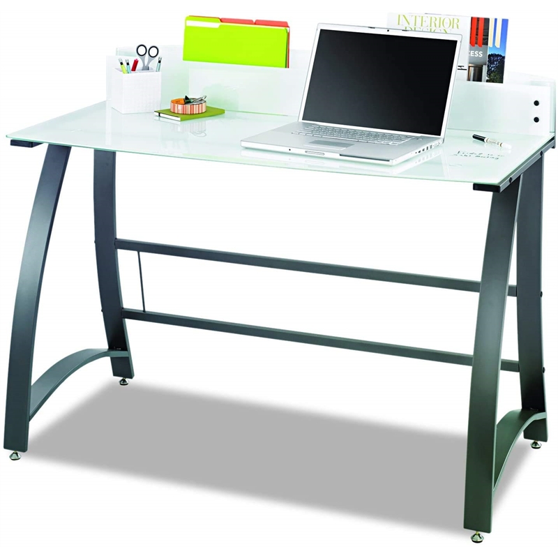 Scranton & Co Glass Computer Workstation