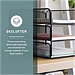 Scranton & Co Contemporary Metal Triple Tray Organizer in Black