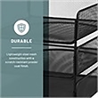 Scranton & Co Contemporary Metal Triple Tray Organizer in Black