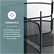 Scranton & Co Contemporary Metal Triple Tray Organizer in Black
