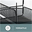 Scranton & Co Contemporary Metal Triple Tray Organizer in Black