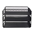 Scranton & Co Contemporary Metal Triple Tray Organizer in Black