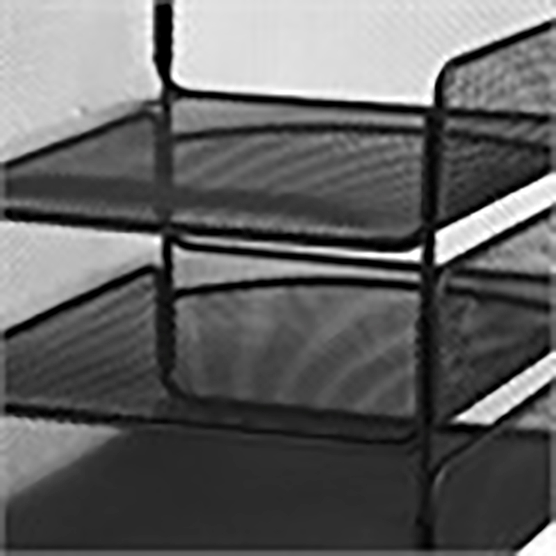 Scranton & Co Contemporary Metal Triple Tray Organizer in Black