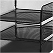Scranton & Co Contemporary Metal Triple Tray Organizer in Black