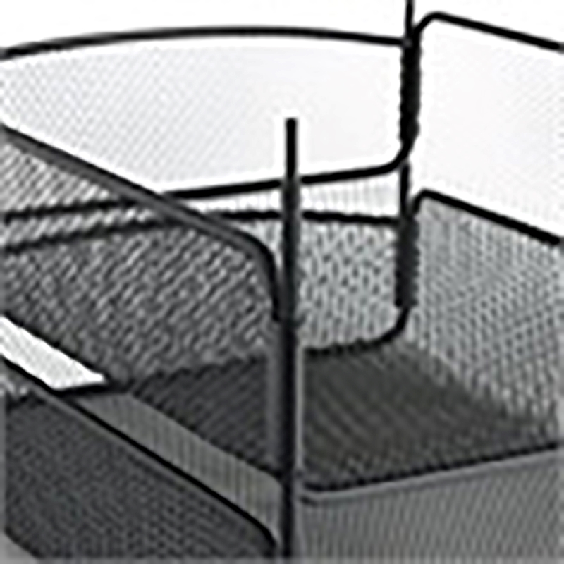 Scranton & Co Contemporary Metal Triple Tray Organizer in Black