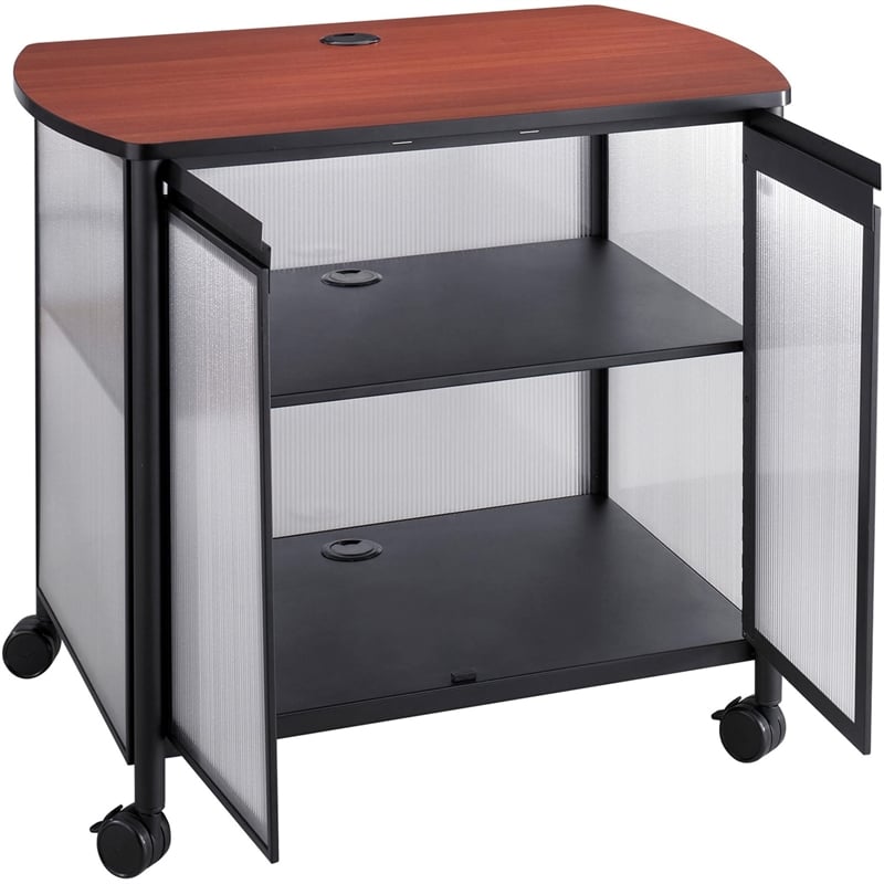 Scranton & Co Deluxe Machine Stand with Doors in Black