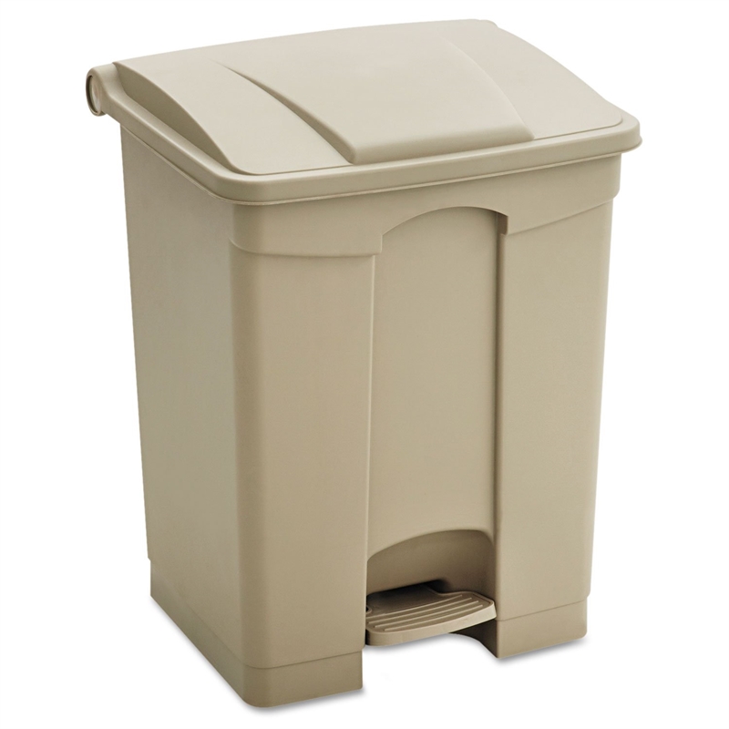Scranton & Co 23 Gallon Plastic Receptacle in Beige