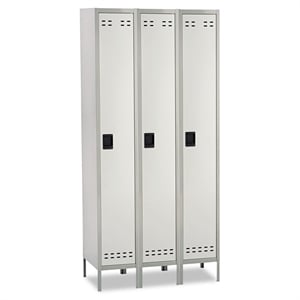 Scranton & Co Single Tier Locker 3 Column in Gray