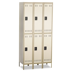 Scranton & Co Double Tier Locker 3 Column in Tan