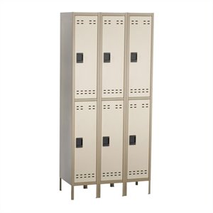 scranton & co double tier locker 3 column in tan