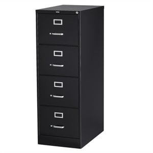 scranton & co 4 drawer legal file cabinet in black