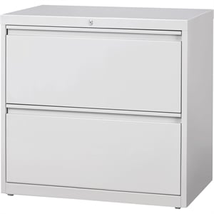 Scranton & Co 2-Drawer Modern Metal Lateral Filing Cabinet in Light Gray