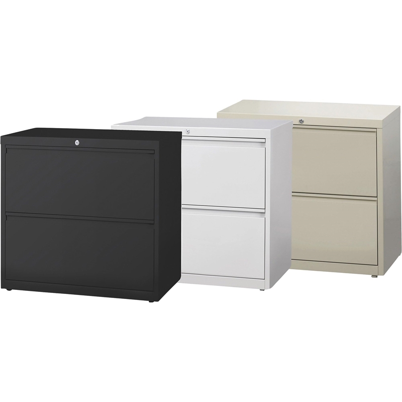 Scranton & Co 2-Drawer Modern Metal Lateral Filing Cabinet in Light Gray