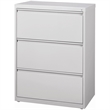 Scranton & Co 3-Drawer Modern Metal Lateral Filing Cabinet in Light Gray