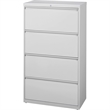 Scranton & Co 4-Drawer Modern Metal Lateral Filing Cabinet in Light Gray