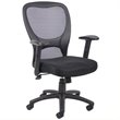 Scranton & Co Mesh Fabric Adjustable Height Arms Task Office Chair in Black