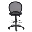 Scranton & Co Mesh Fabric Drafting Chair with Loop Arms in Black