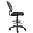 Scranton & Co Mesh Fabric Drafting Chair with Loop Arms in Black