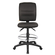 Scranton & Co 48''H Modern Fabric Drafting Stool in Black/Chrome