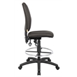 Scranton & Co 48''H Modern Fabric Drafting Stool in Black/Chrome