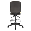 Scranton & Co 48''H Modern Fabric Drafting Stool in Black/Chrome