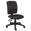 Scranton & Co Modern Crepe Fabric Multi Function Task Chair in Black