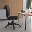 Scranton & Co Modern Crepe Fabric Multi Function Task Chair in Black