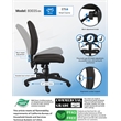 Scranton & Co Modern Crepe Fabric Multi Function Task Chair in Black