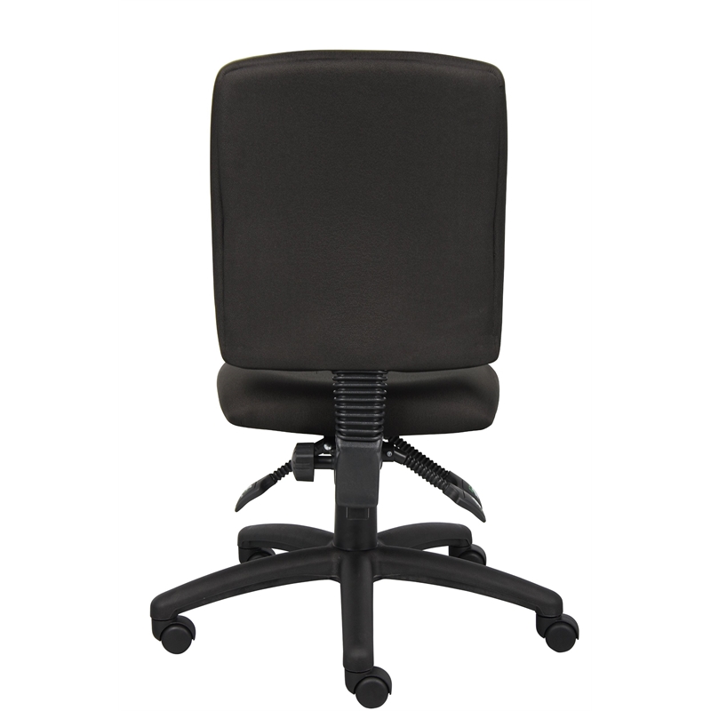 Scranton & Co Modern Crepe Fabric Multi Function Task Chair in Black