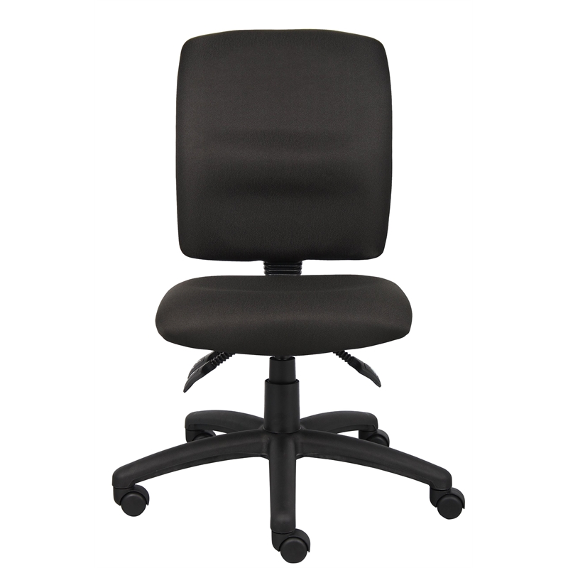 Scranton & Co Modern Crepe Fabric Multi Function Task Chair in Black