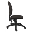 Scranton & Co Modern Crepe Fabric Multi Function Task Chair in Black