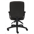 Scranton & Co Crepe Fabric Task Office Chair with Adjustable Arms in Black
