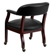 Scranton & Co Luxurious Conference Guest Chair in Black with Casters