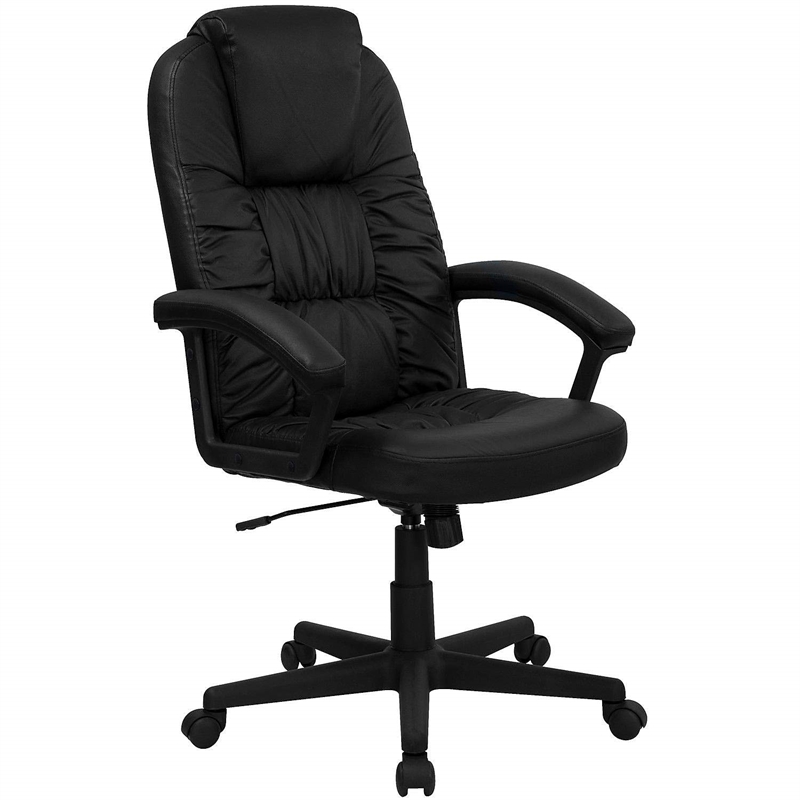 Scranton & Co High Back Swivel Office Chair in Black