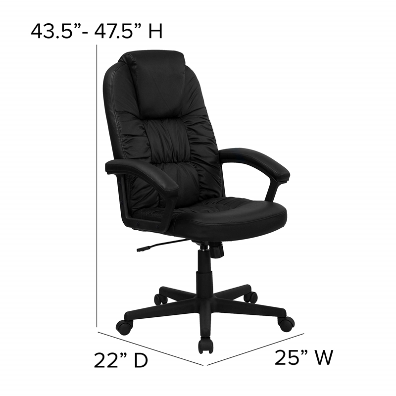 Scranton & Co High Back Swivel Office Chair in Black