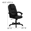 Scranton & Co High Back Swivel Office Chair in Black