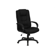 Scranton & Co Contemporary Fabric High Back Executive Office Chair in Black