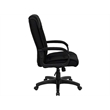 Scranton & Co Contemporary Fabric High Back Executive Office Chair in Black